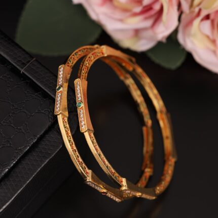 Gold Plated Antique Bangles